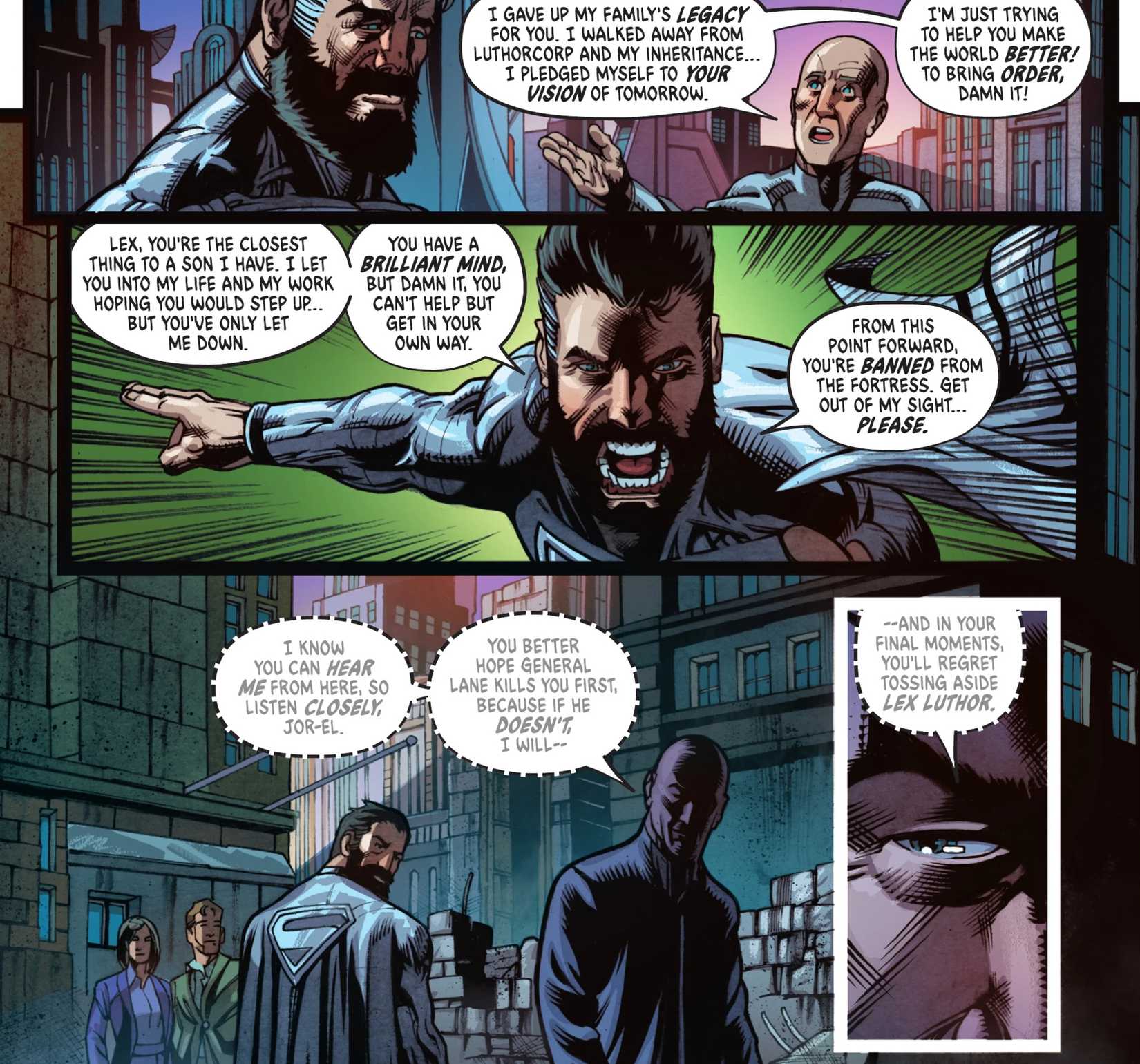jor-el's superman rejects lex luthor