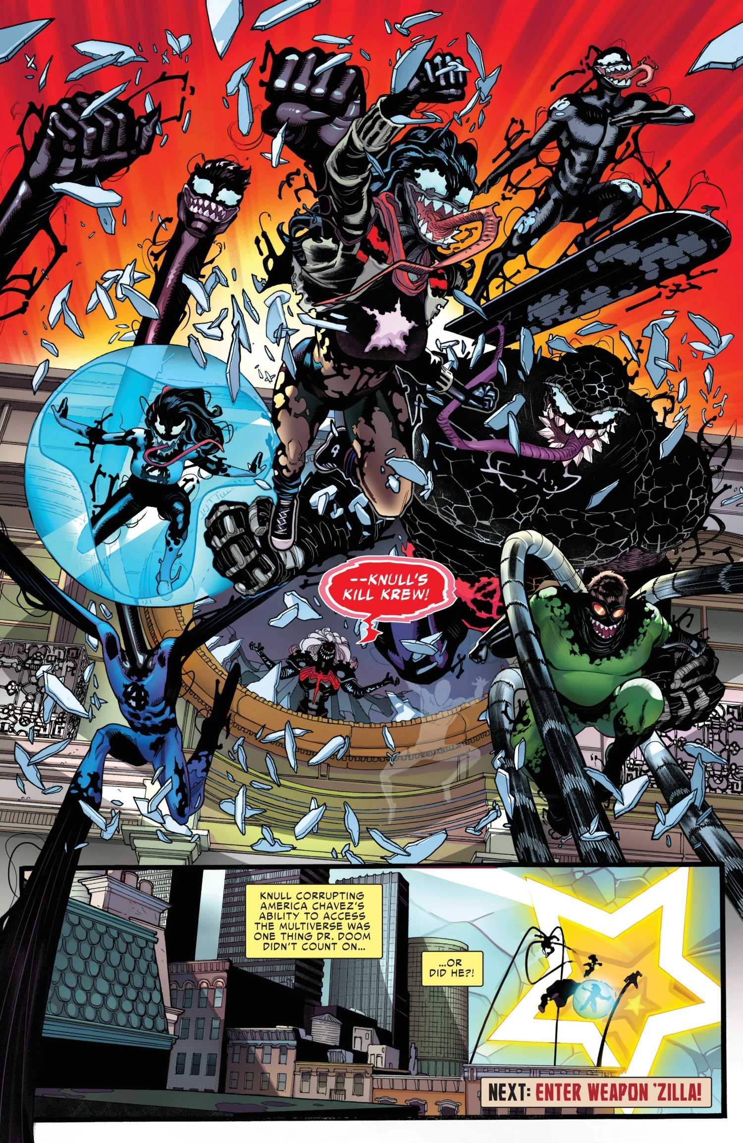 Knull assembles his own Avengers team in Godzilla Conquers the Multiverse