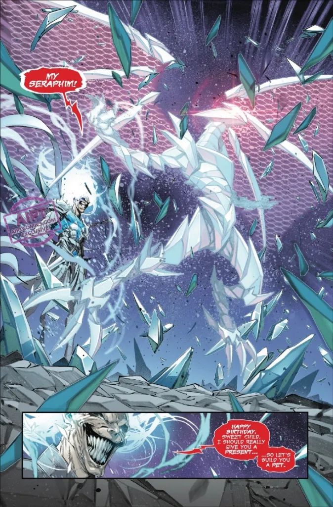 Knull creates Seraphim with his powers of light in Queen in Black #1