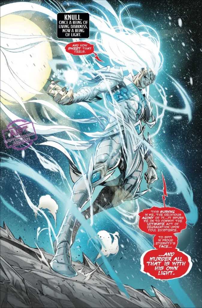 Knull embraces his powers of light in Queen in Black #1