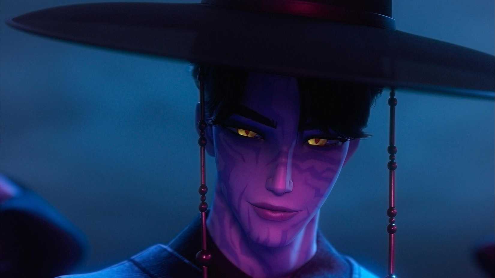 Jinu smirking in Kpop Demon Hunters