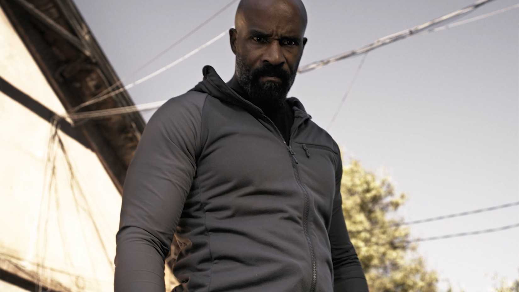 LaMonica Garrett looking down in Man of War