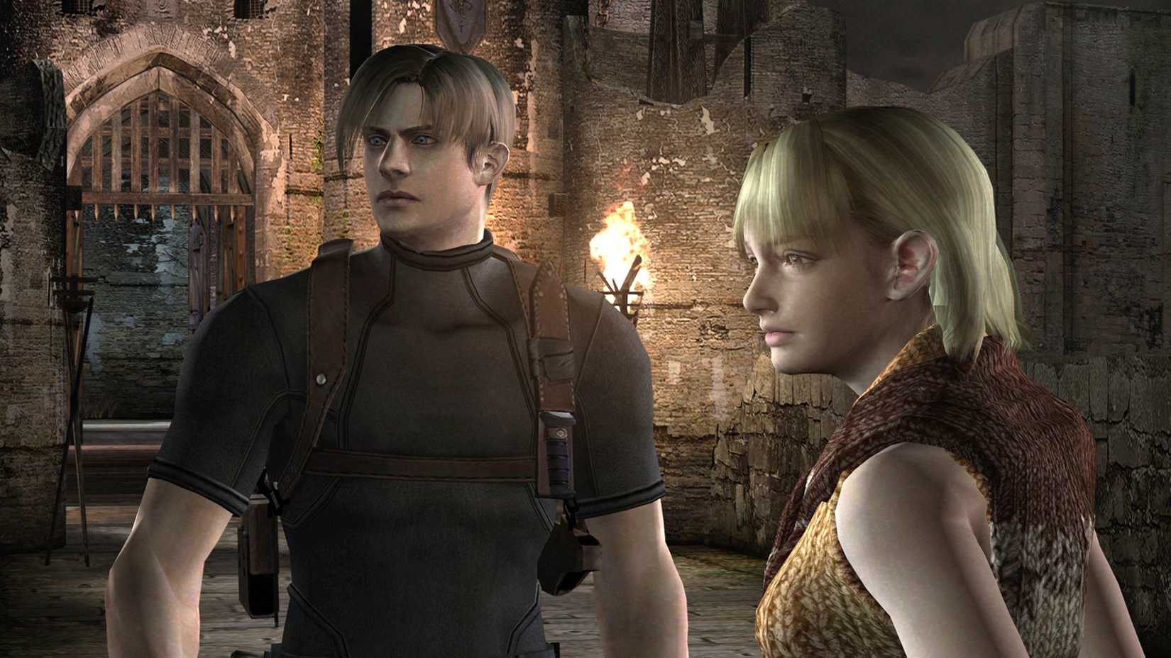 Leon and Ashley in Resident Evil 4
