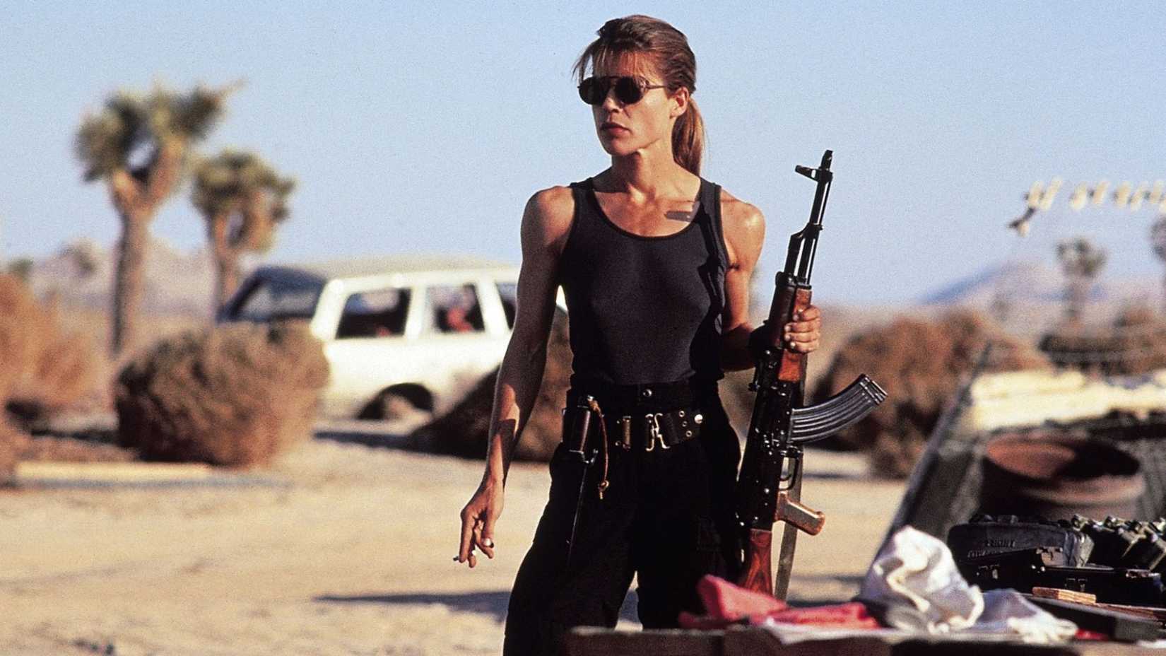 Linda Hamilton as Sarah Connor in Terminator 2
