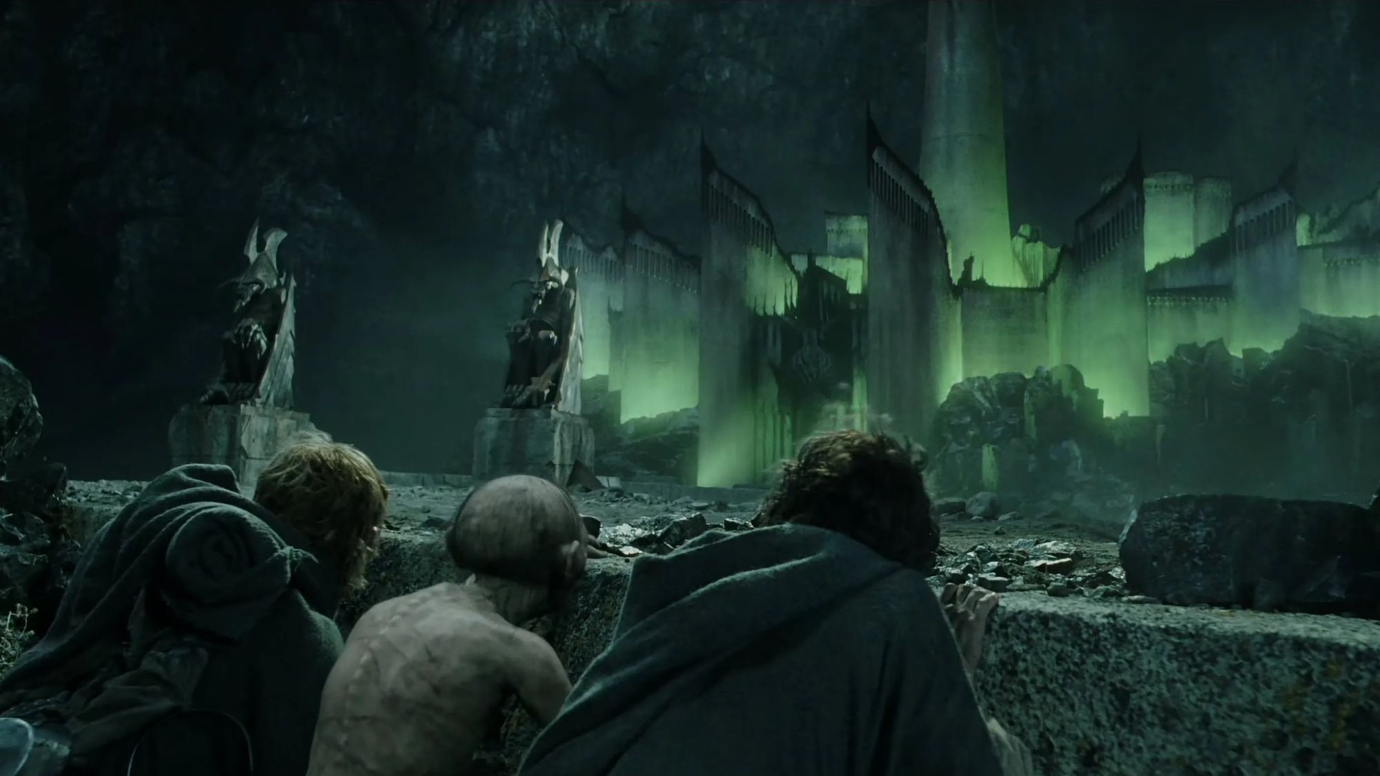 Lord of the Rings ROTK Sam Frodo Gollum at gates of Mordor-1