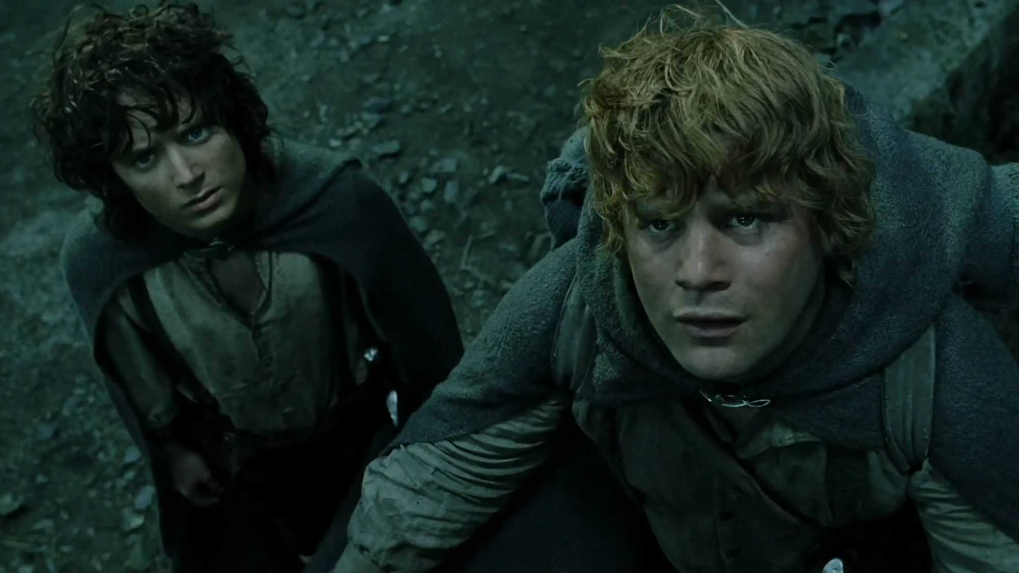 Lord of the Rings Sam and Frodo at Mordor gates
