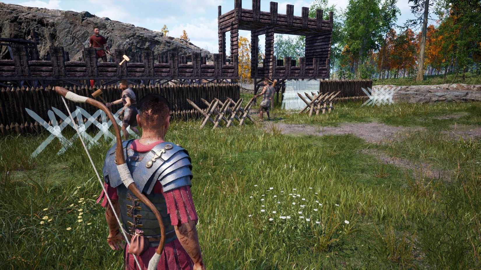 The player stood near a fort in Lost Legions.