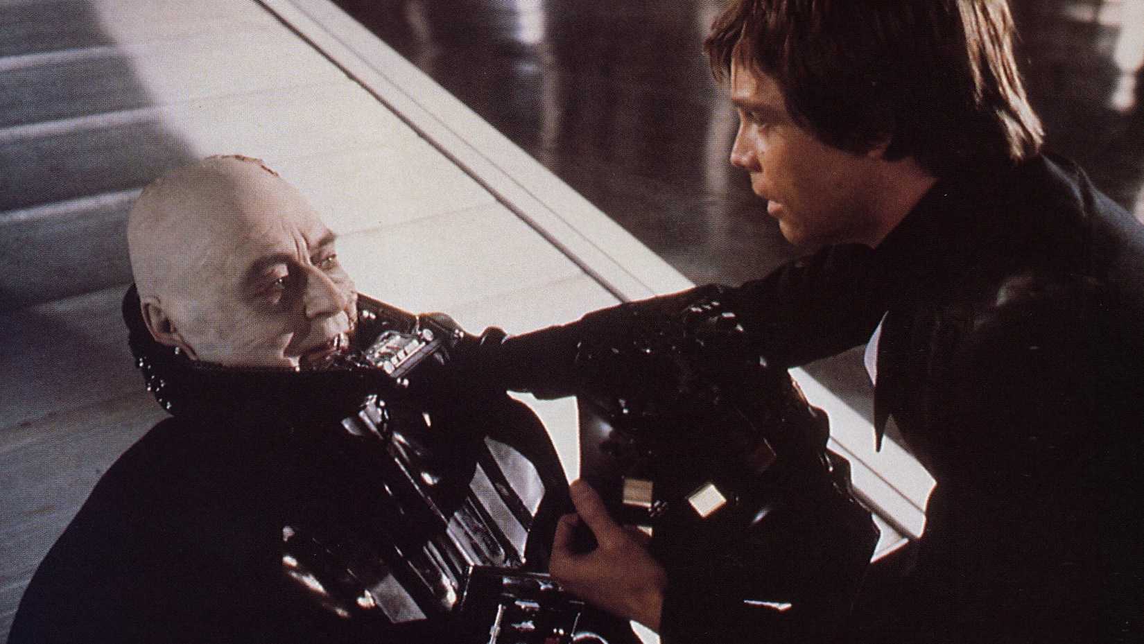 Luke and Anakin Skywalker in Return of the Jedi