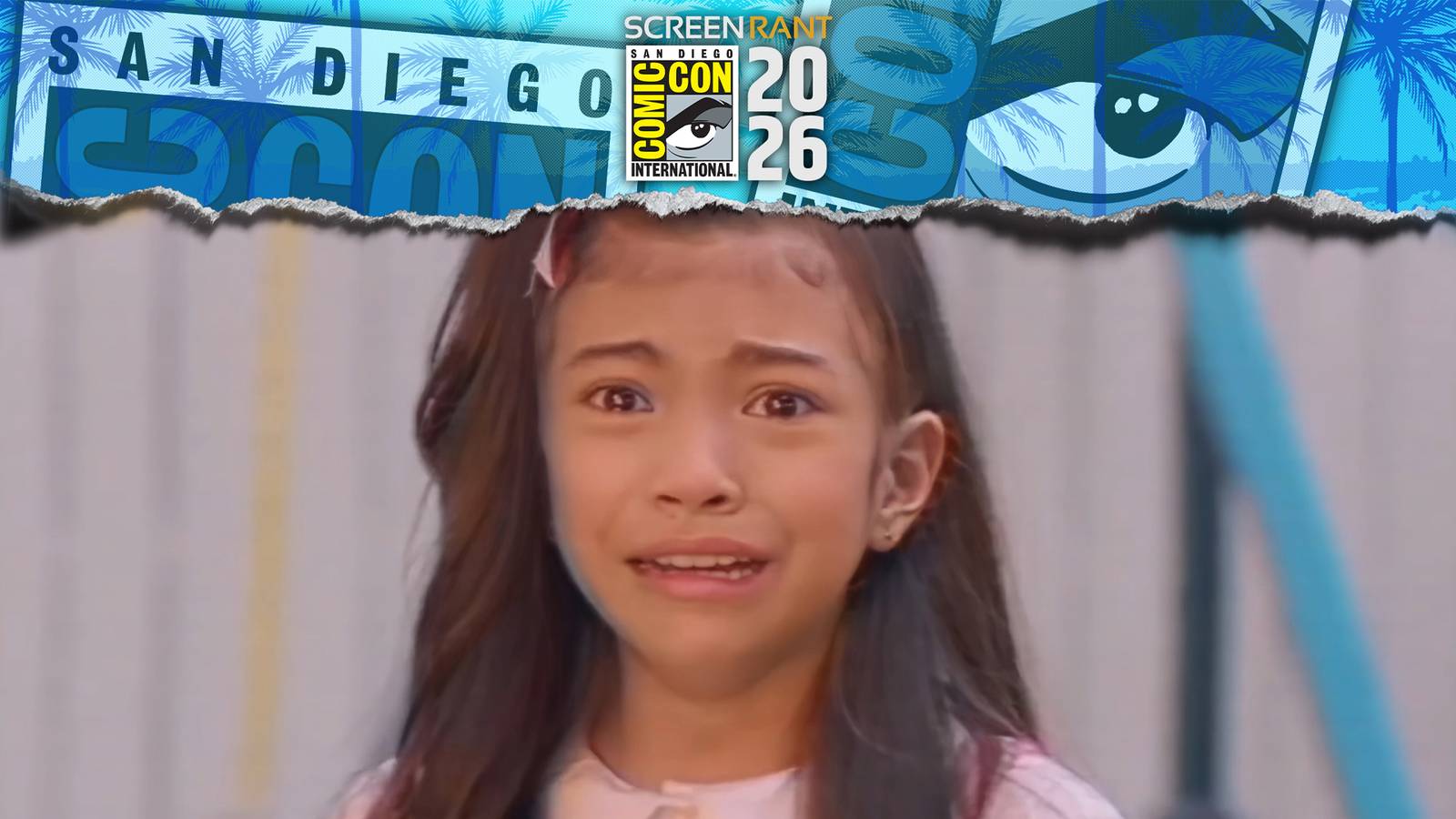 Madison Skyy Polan's Hannah looking scared at something in Buddy SDCC