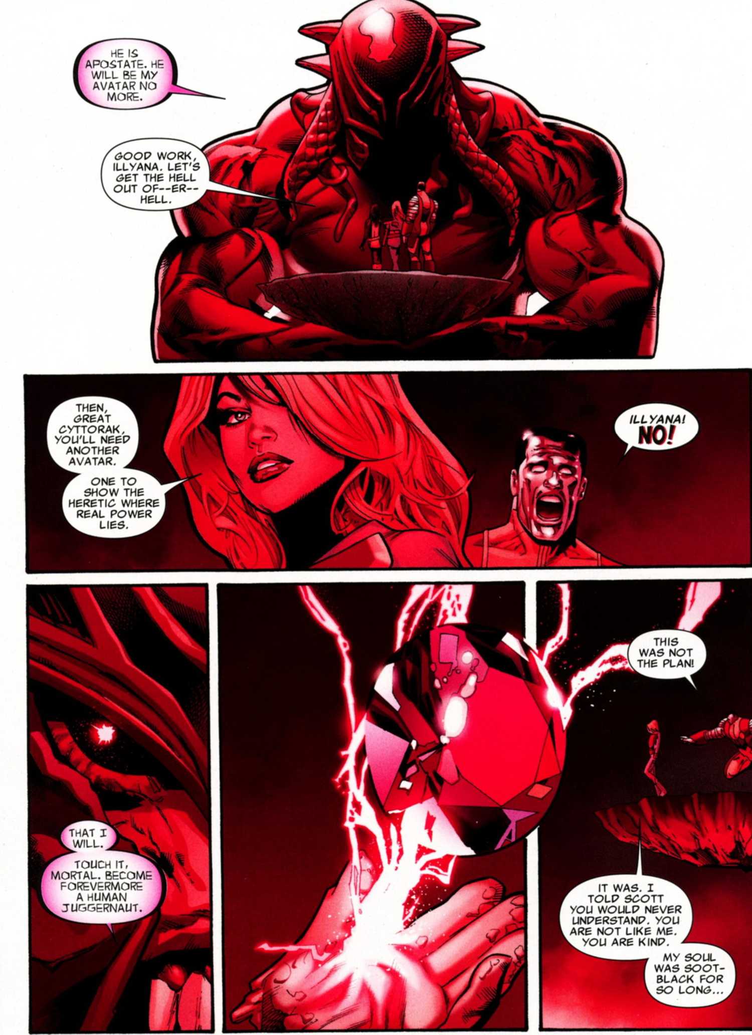 magik מתמקח עם cyttorak ב-x-men