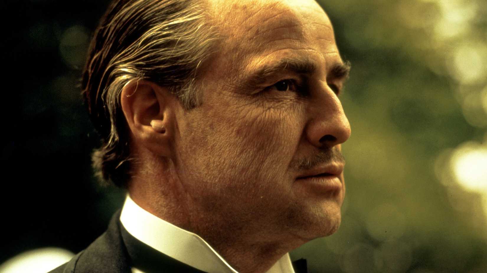 Marlon Brando as Don Vito Corleone in a promo shot for The Godfather.