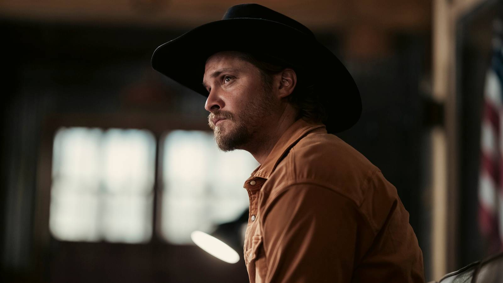 A still of Luke Grimes as Kayce Dutton in a still from Marshals season 1, episode 5.