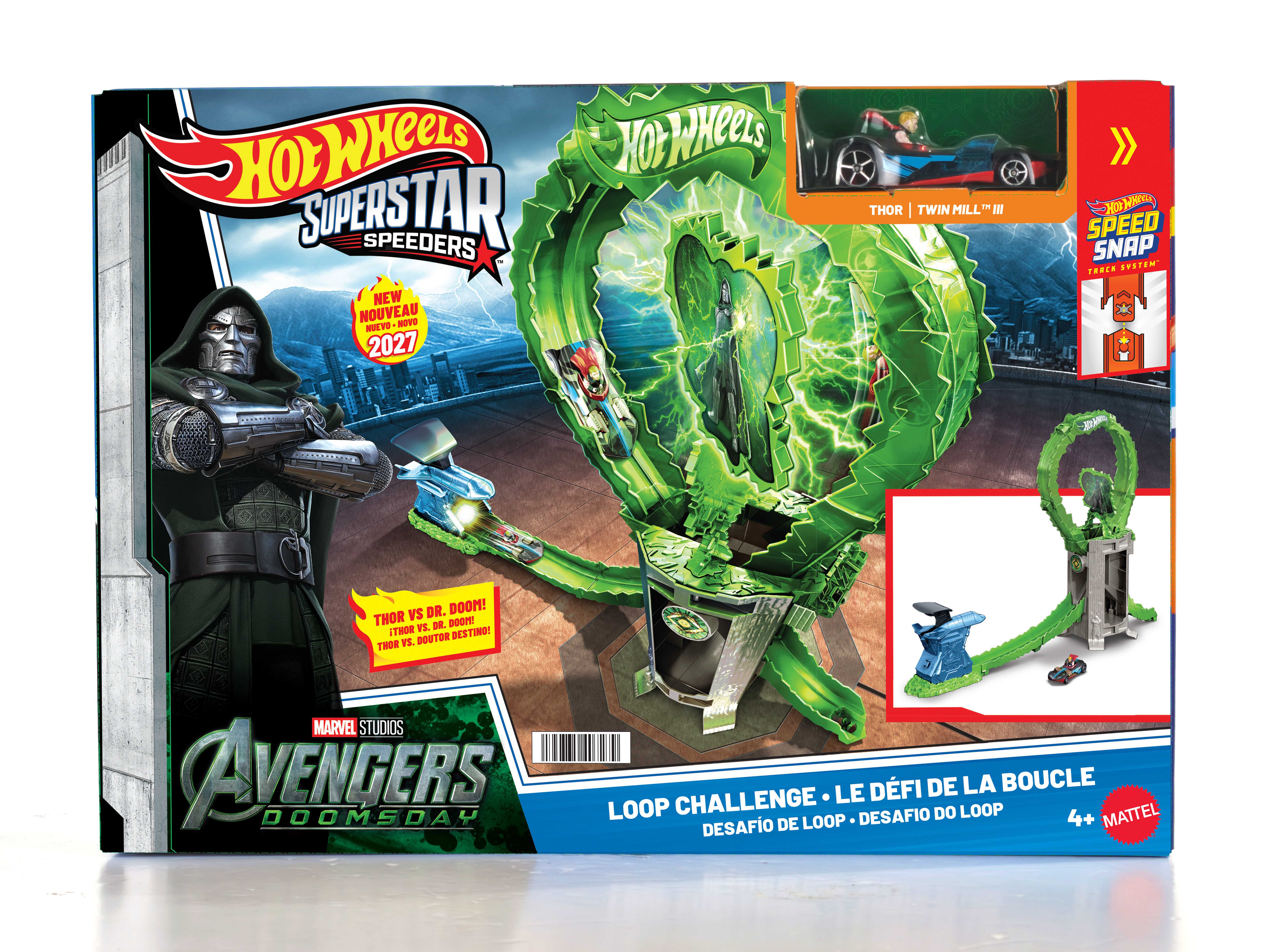 Mattel Hot Wheels® Superstar Speeders™ Avengers Doomsday Loop 1