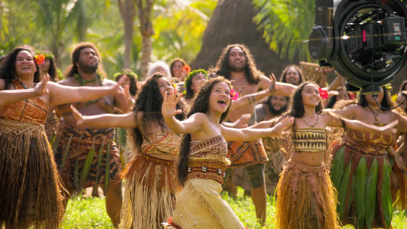 MOANA, Catherine Laga'aia (center), on set, 2026. ©Walt Disney Studios Motion Pictures