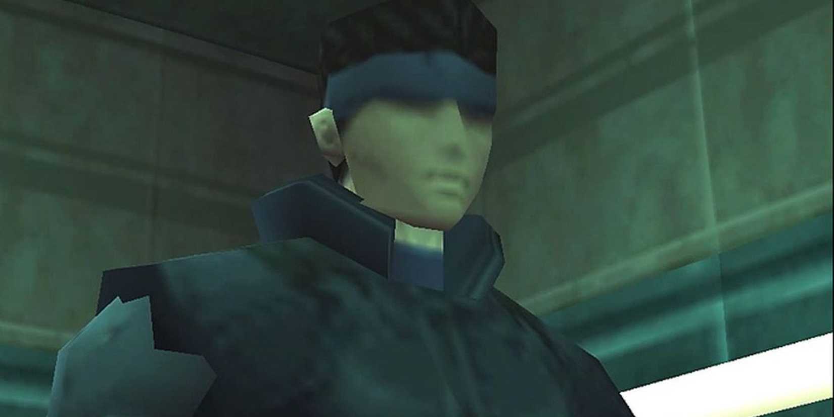A close-up on Solid Snake in MGS1.