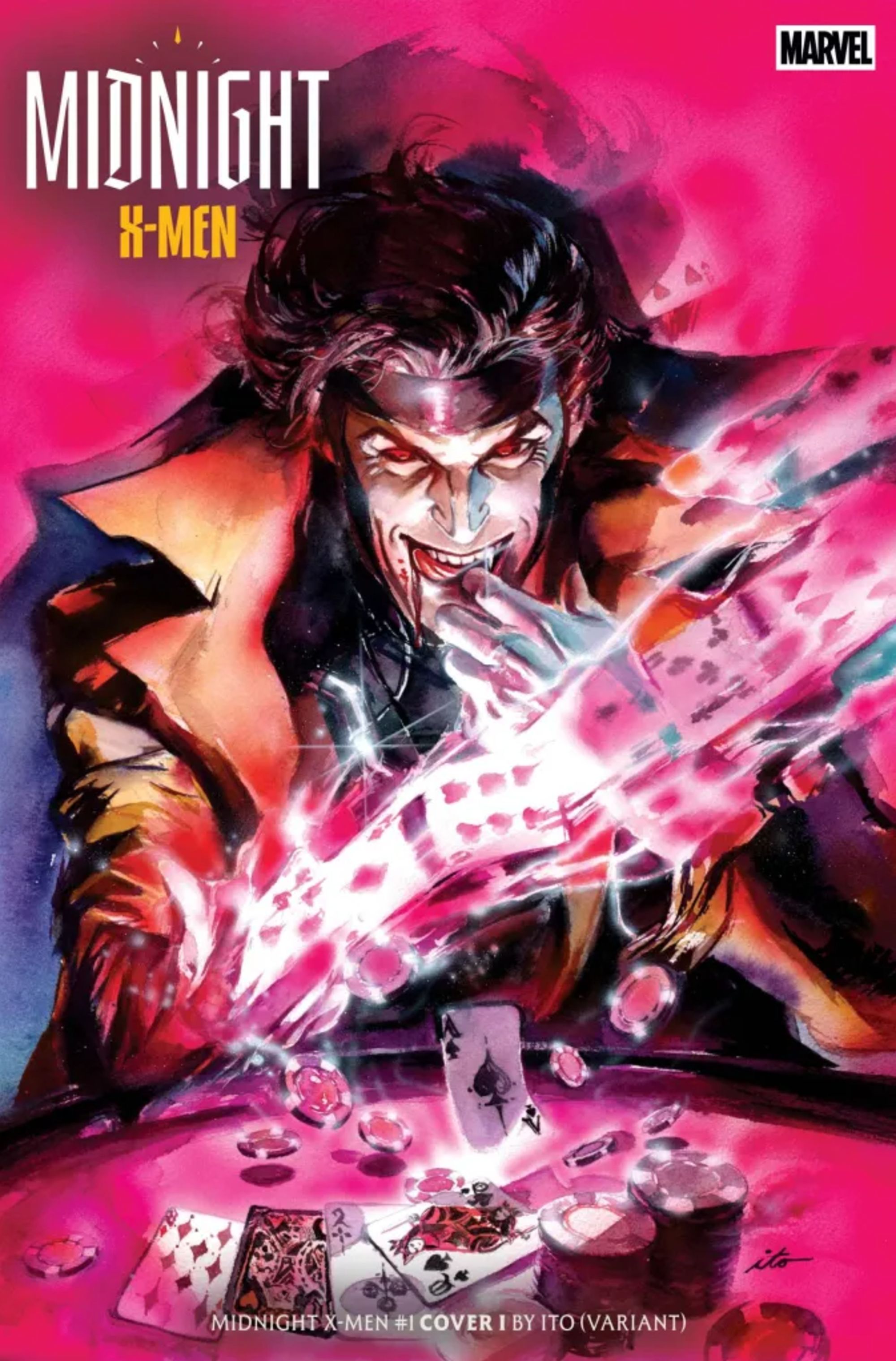 midnight x-men cover showing vampiric gambit