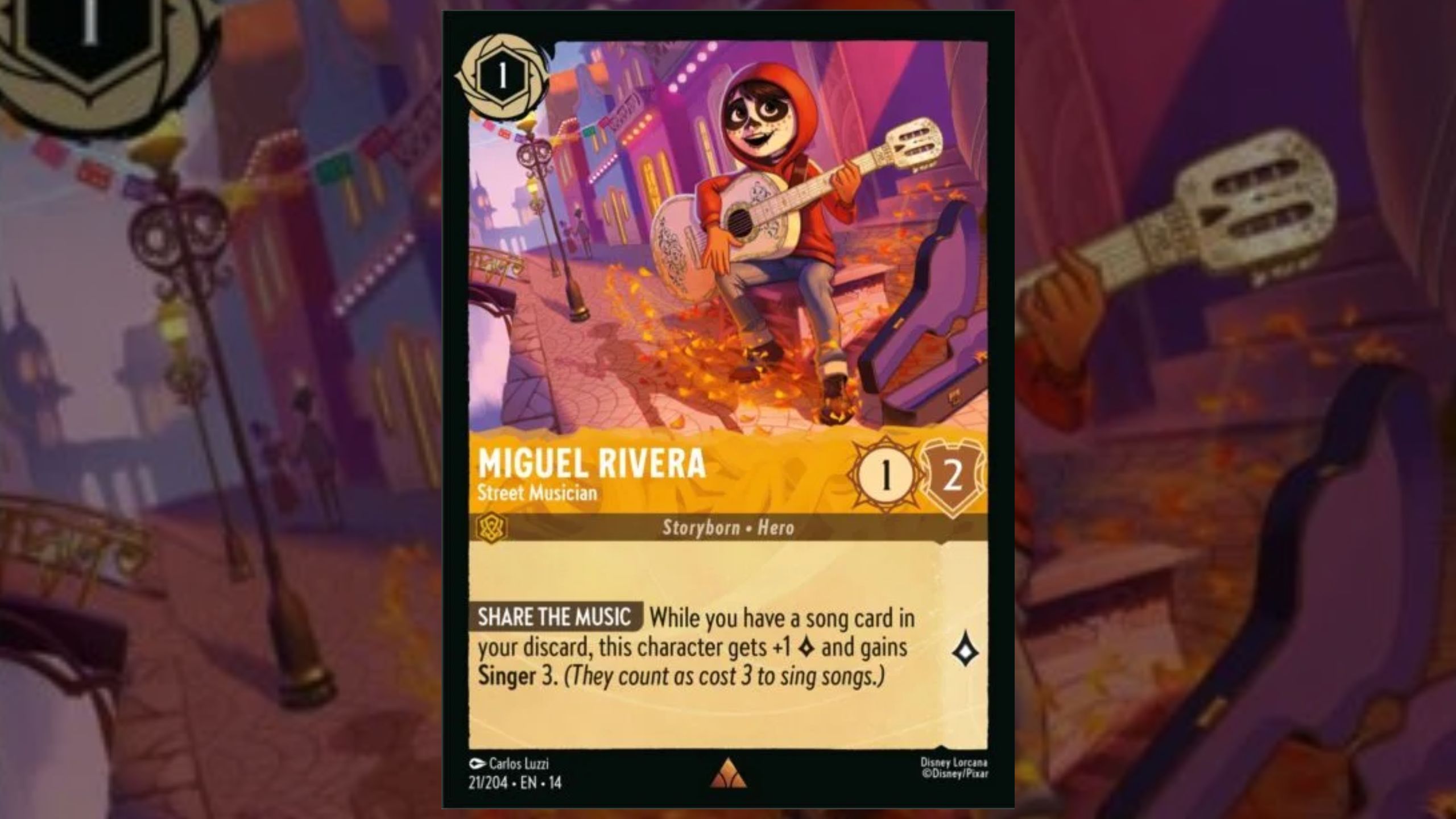 Miguel Rivera card for Lorcana Hyperia City