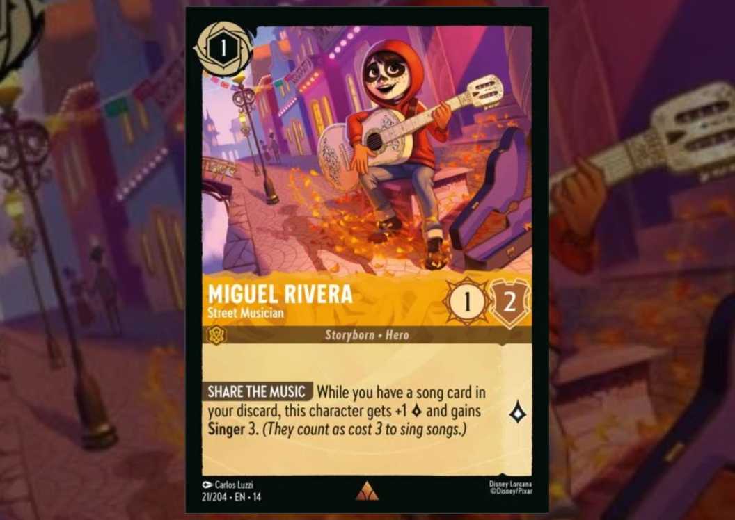 Miguel Rivera card for Lorcana Hyperia City
