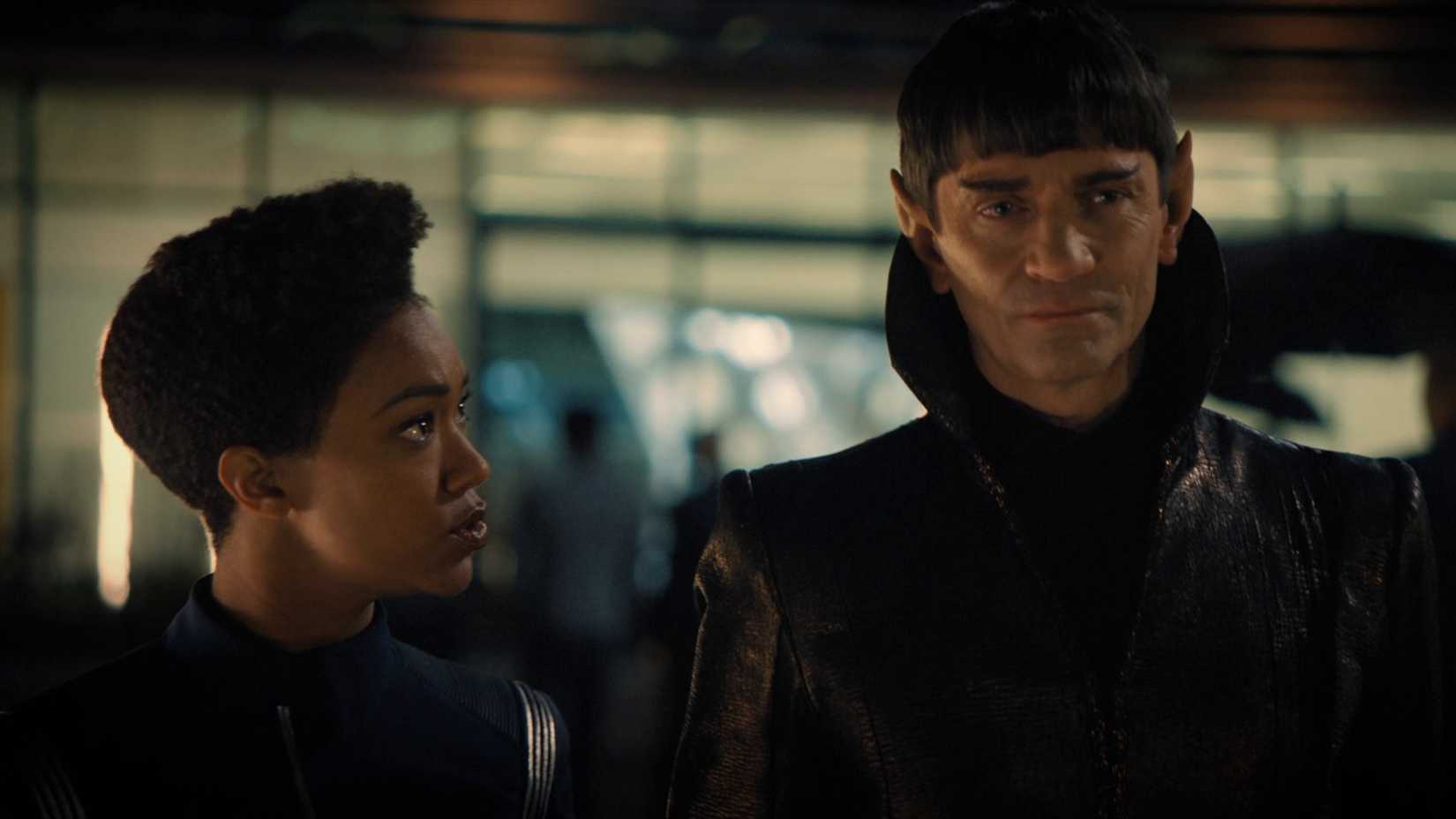 Miichael Burnham and Sarek