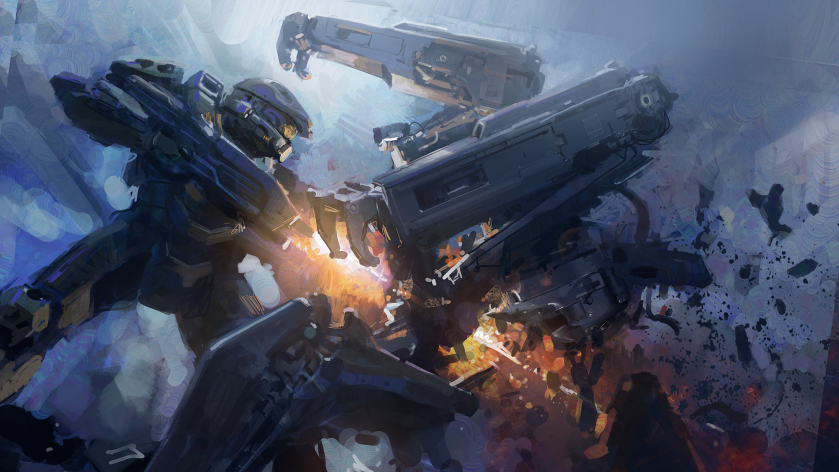 Mining Robots Halo 5 Guardians concept art