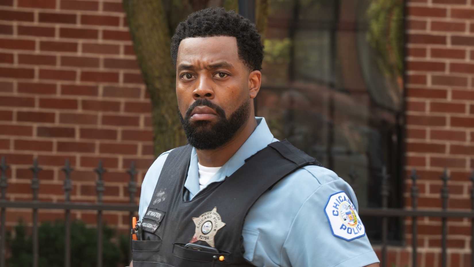 Atwater wearing his patrol uniform in Chicago P.D. season 13