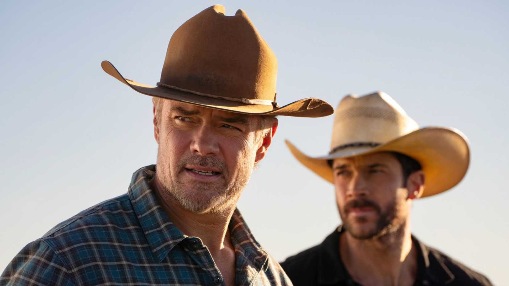 Josh Duhamel and Jack Schumacher in Ransom Canyon season 2