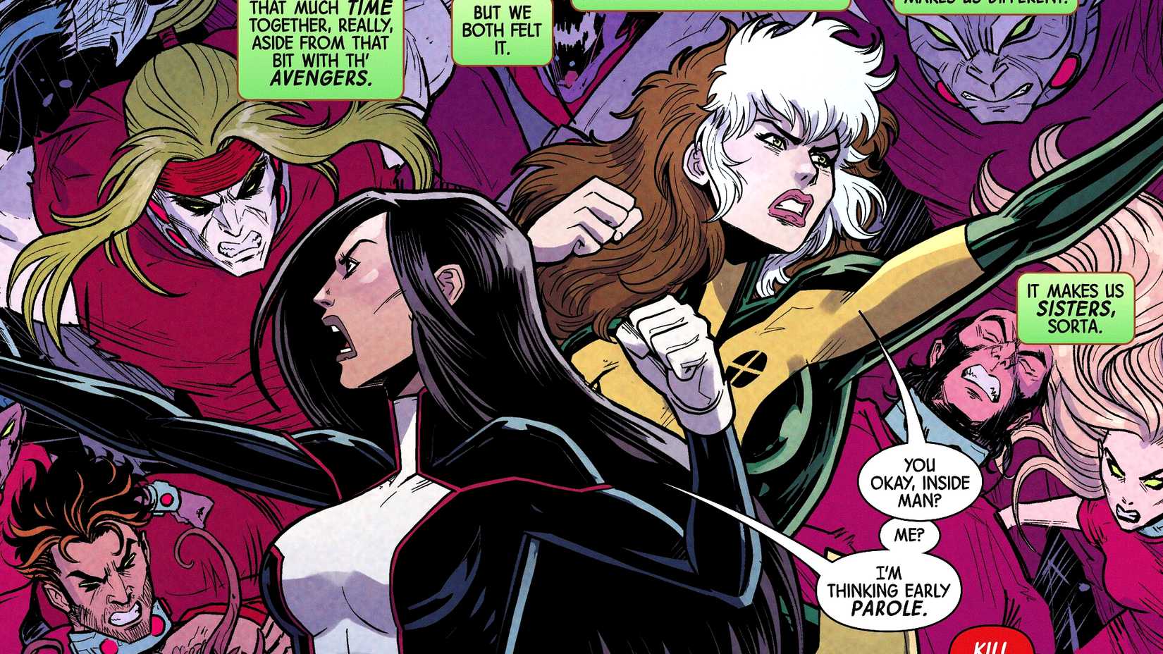 Monet St Croix and Rogue fight together in Uncanny X-Men #29