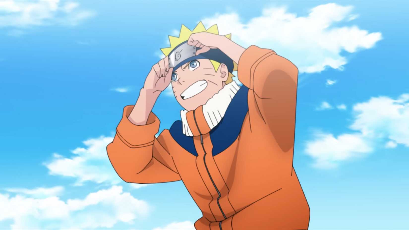 Naruto Adjusting His Headband