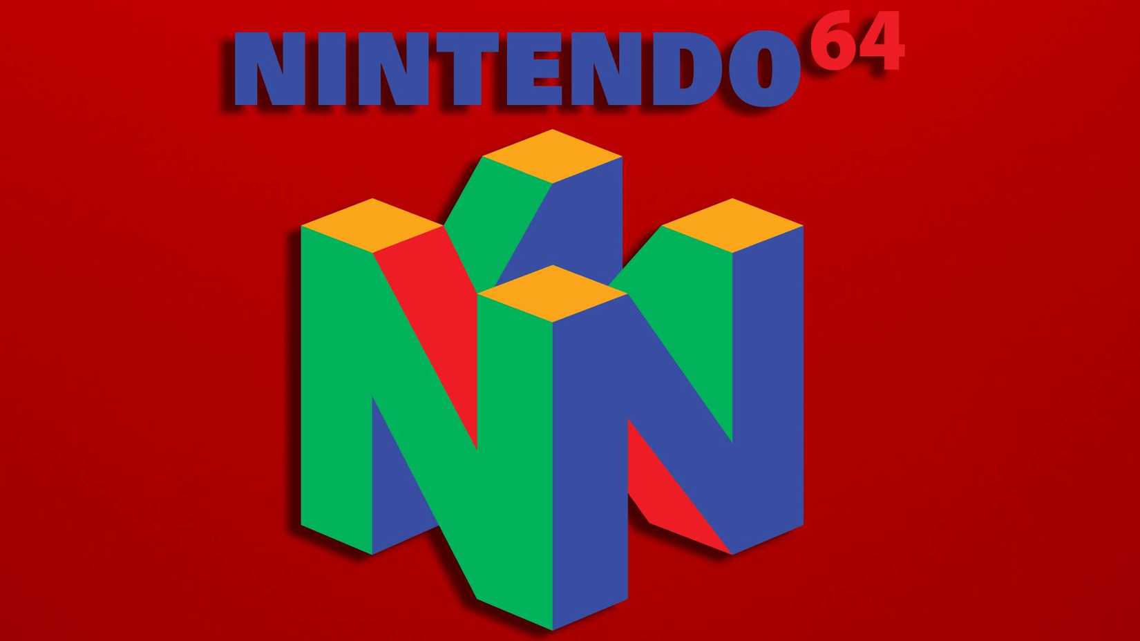 The N64 logo against a red background.