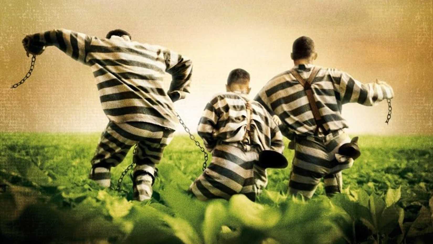O Brother Where Art Thou's main character walk together in the poster