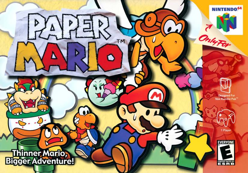 Paper Mario cover art for nintendo 64