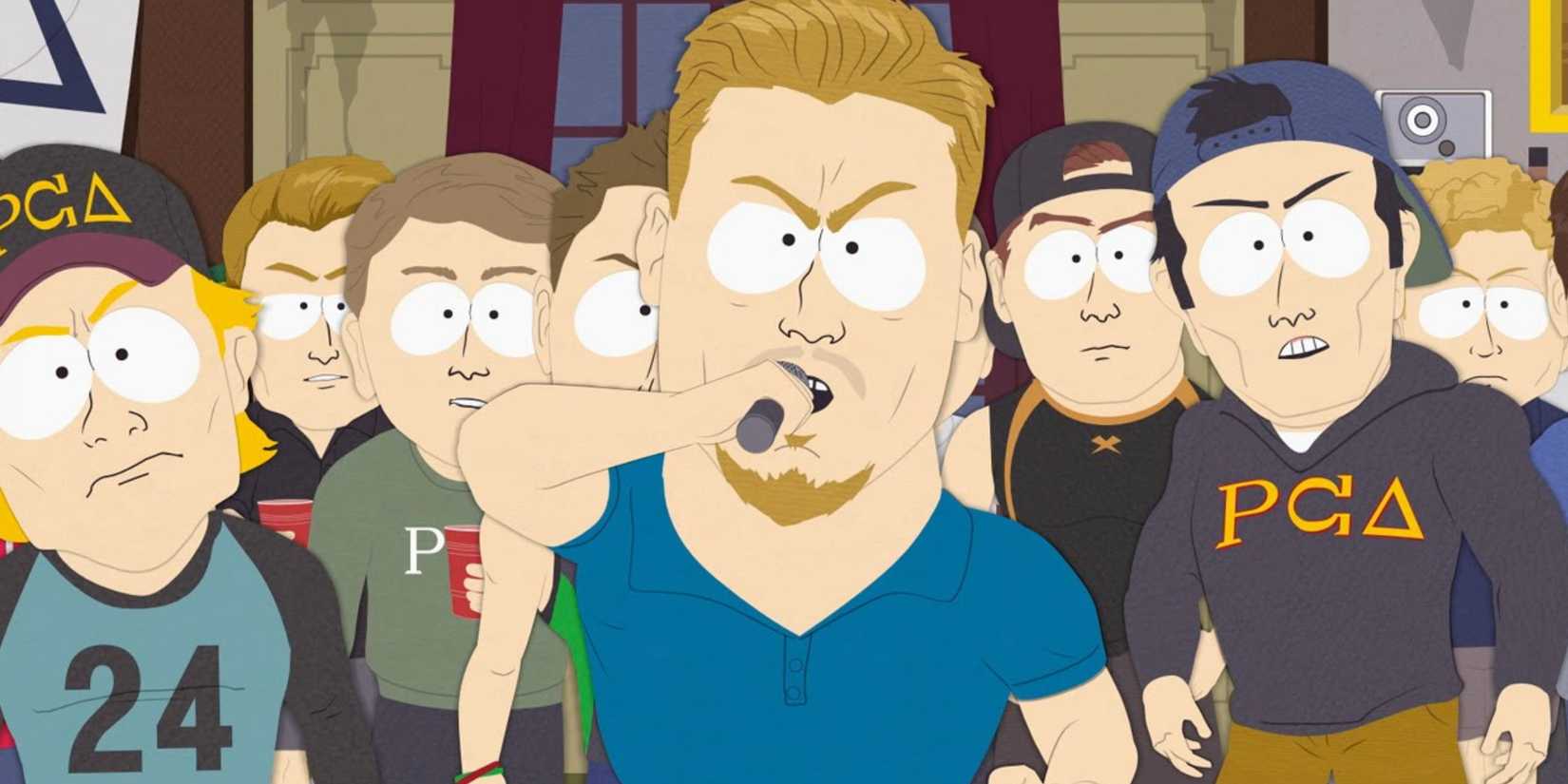 PC Principal in his frat house in Stunning And Brave