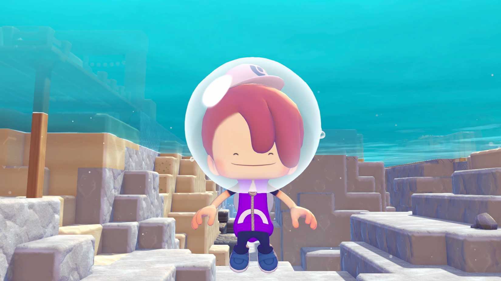 Ditto underwater with an air bubble around their head.