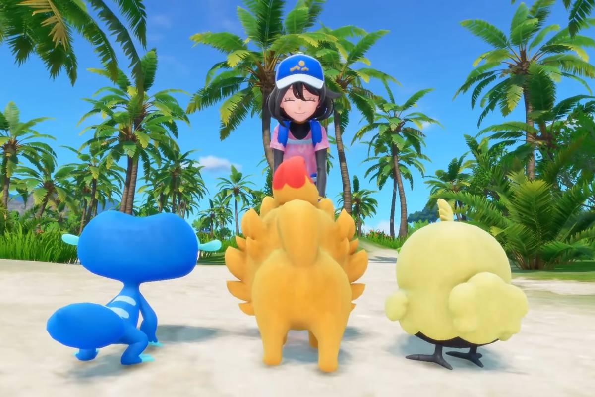 Fan art depicting the oceanic tropical region of Pokémon Winds & Waves