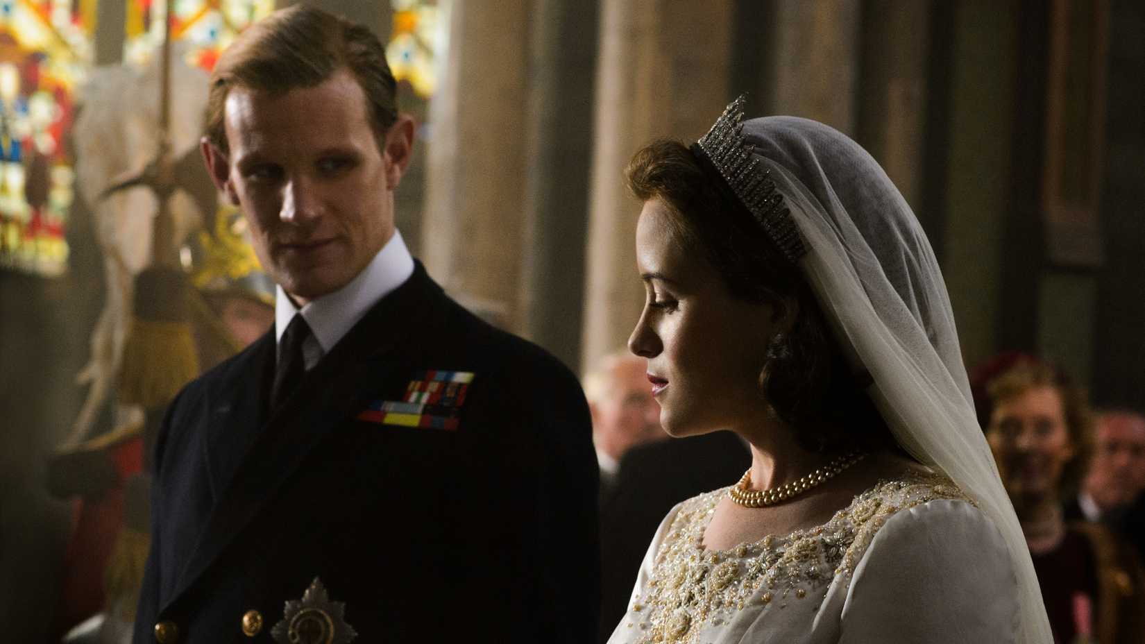 Prince Philip and Queen Elizabeth in The Crown-1