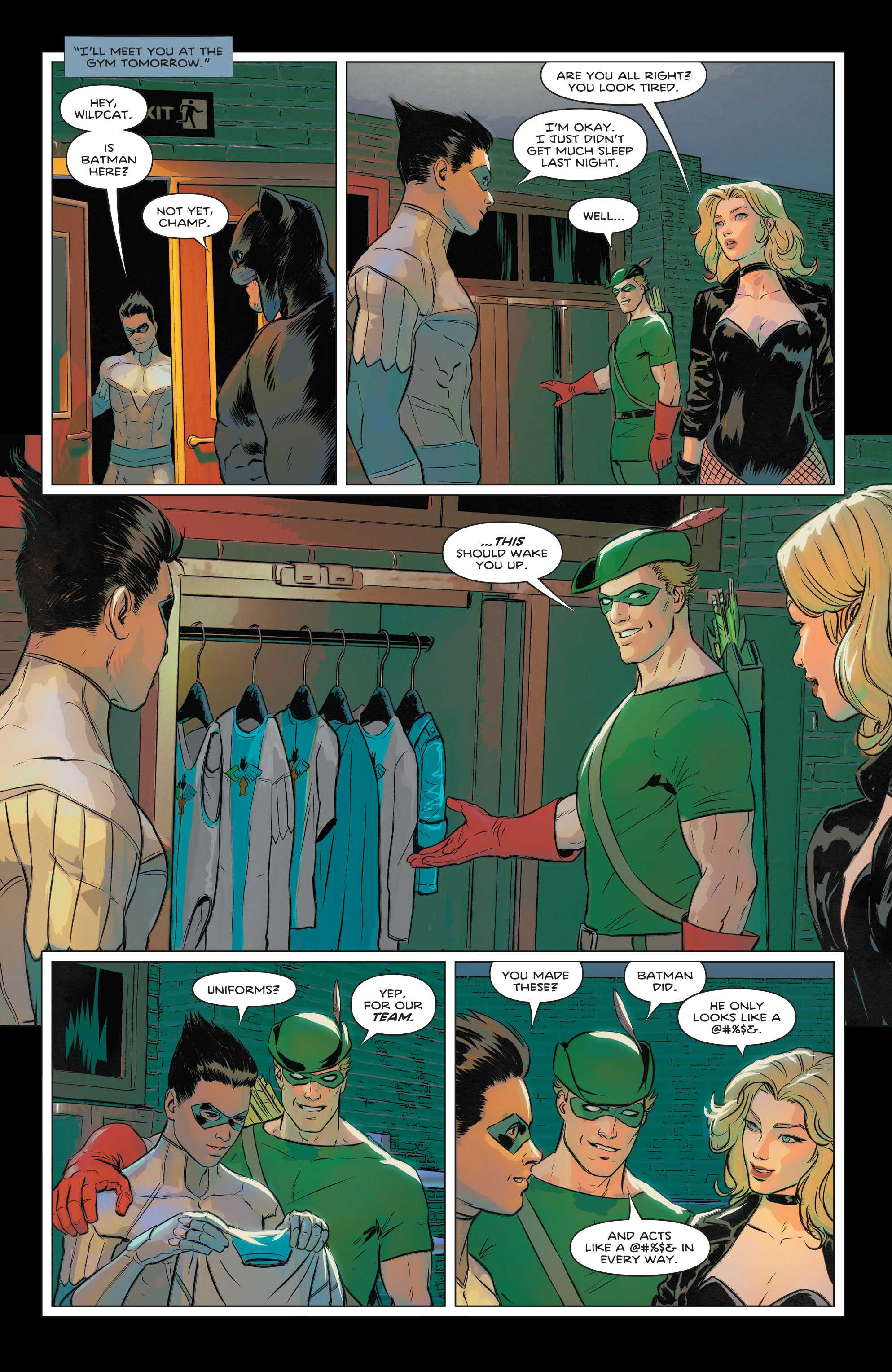 Prion talks with Green Arrow and Black Canary in Detective Comics #1111