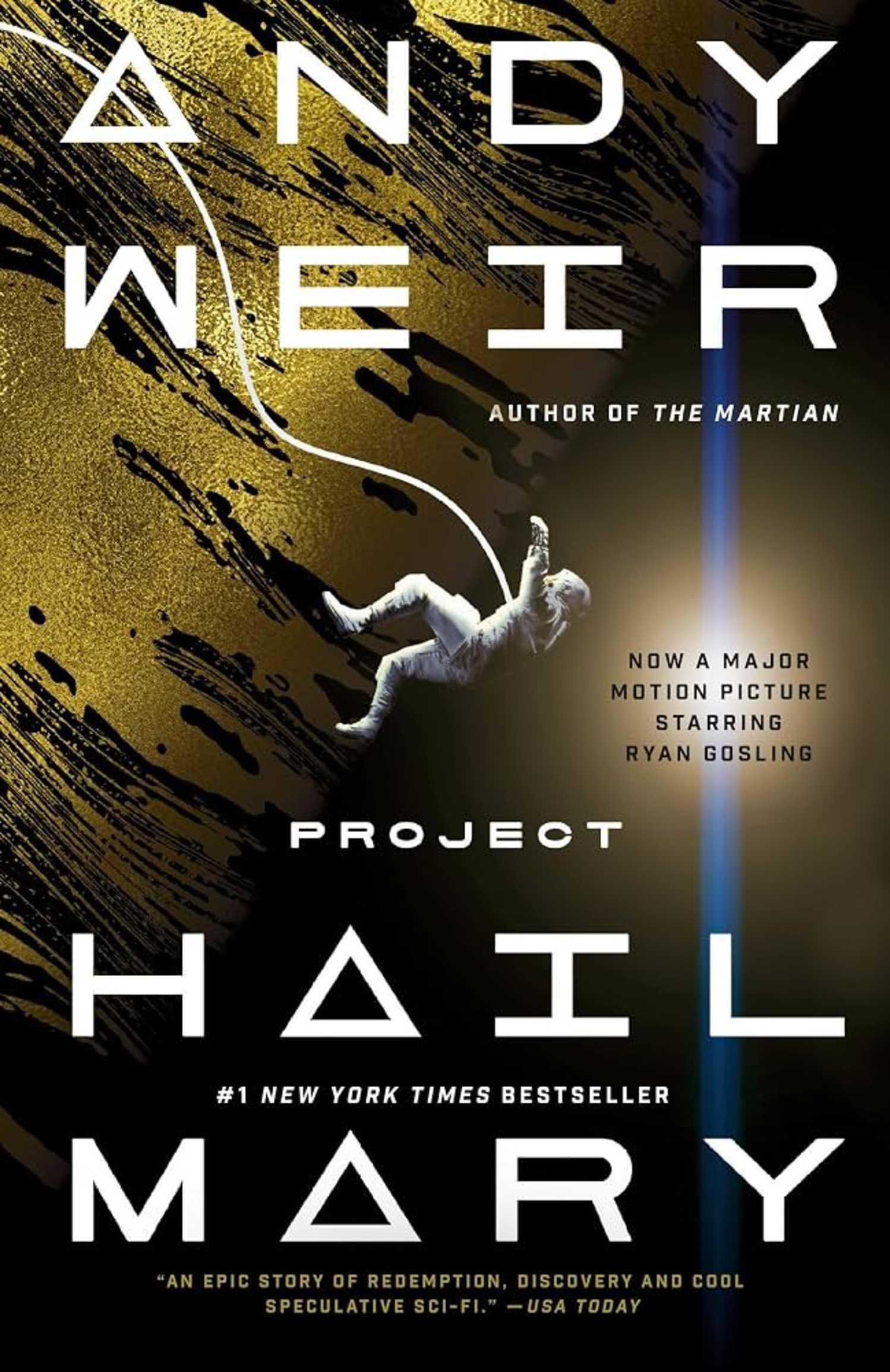 Project Hail Mary book cover, an astronaut adrift in space