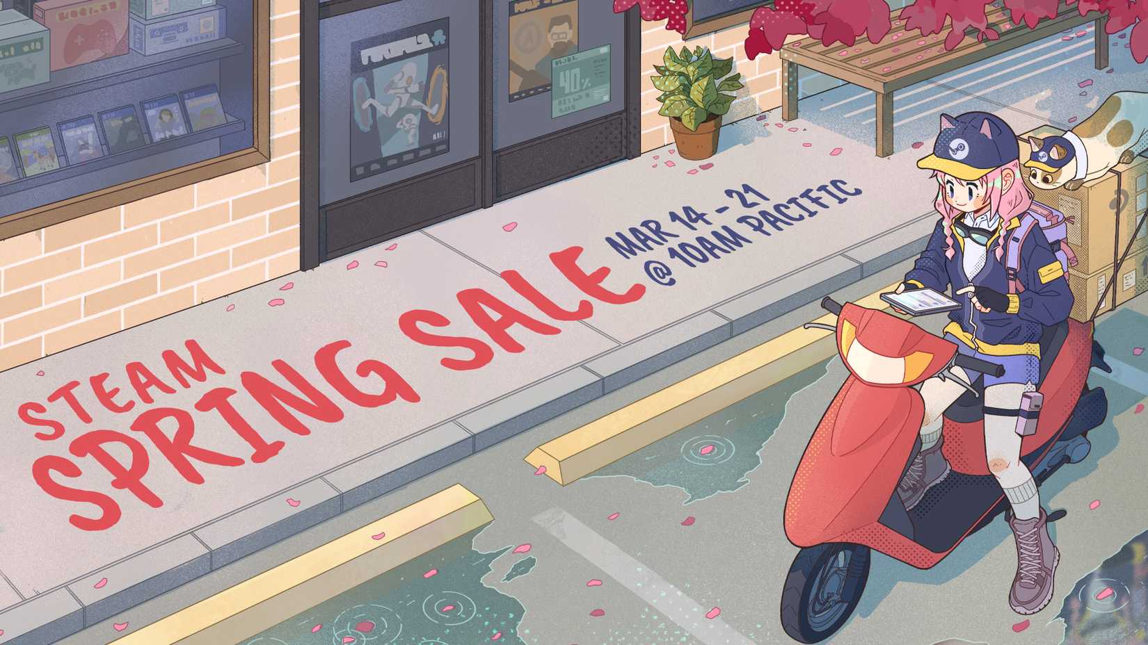 Steam Spring sale banner art