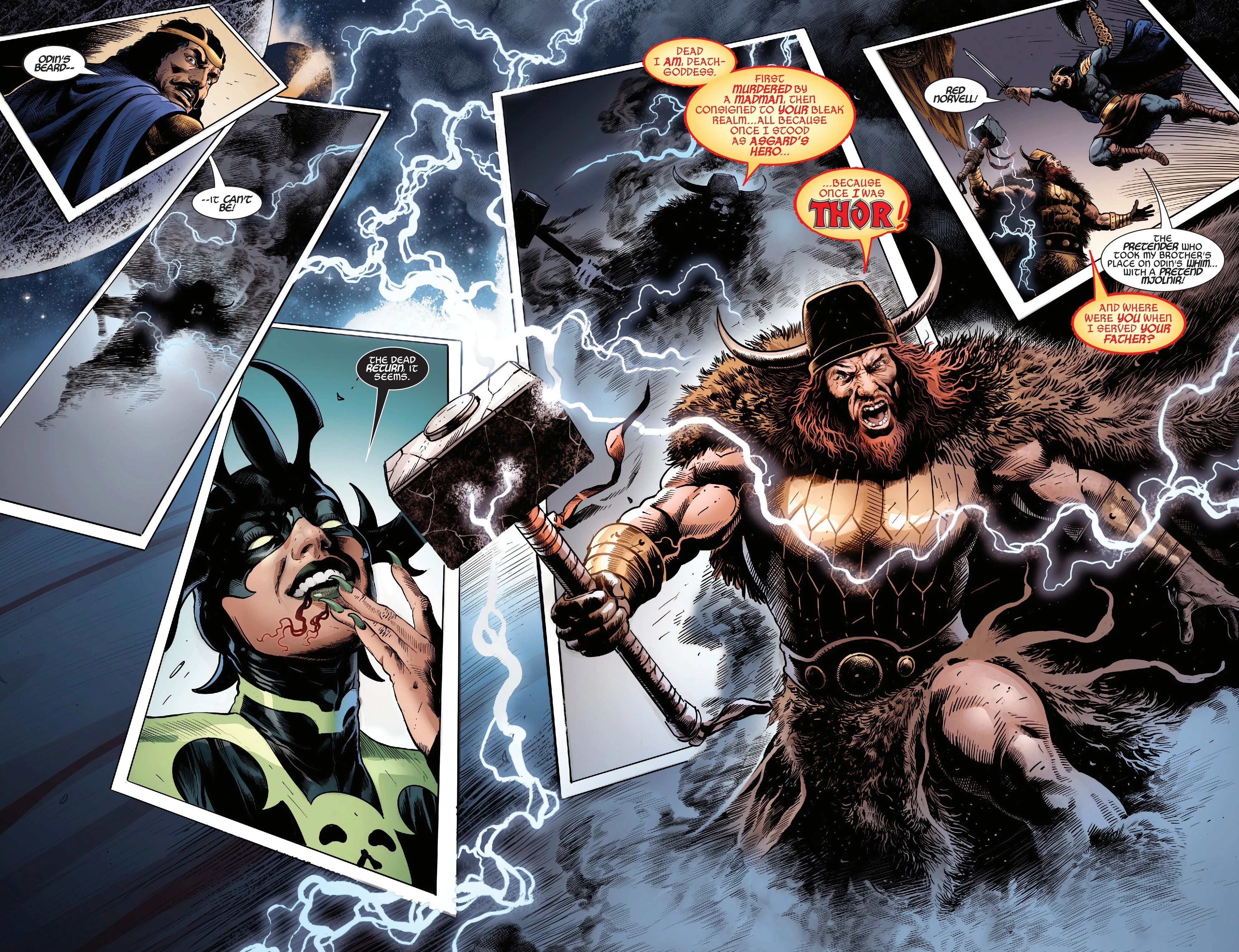 Red Norvill declares himself Thor in Queen in Black Hela