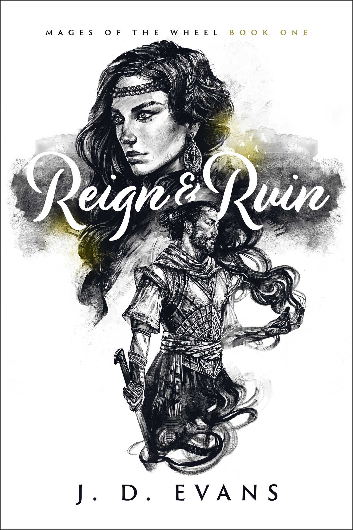 Reign & Ruin by J.D. Evans cover shows Naime and Prince Makram