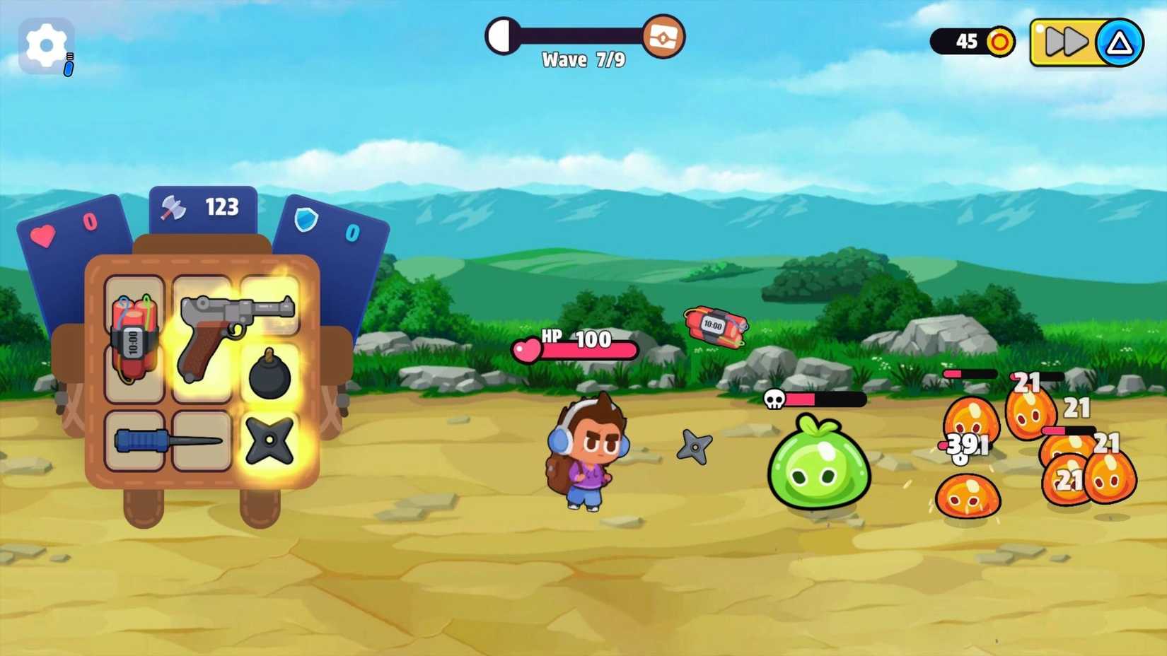 Screenshot from the game Bag Fight