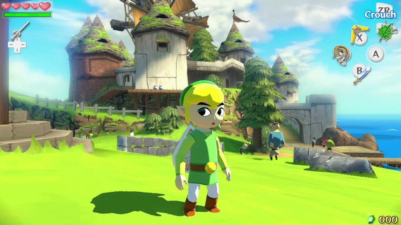 Screenshot of Link in The Legend of Zelda Wind Waker for GameCube