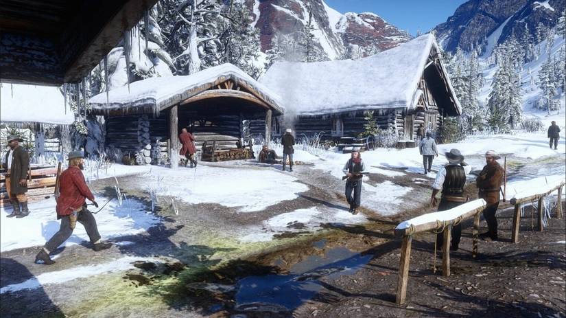 Image shows the Bandit Hideouts mod for RDR2