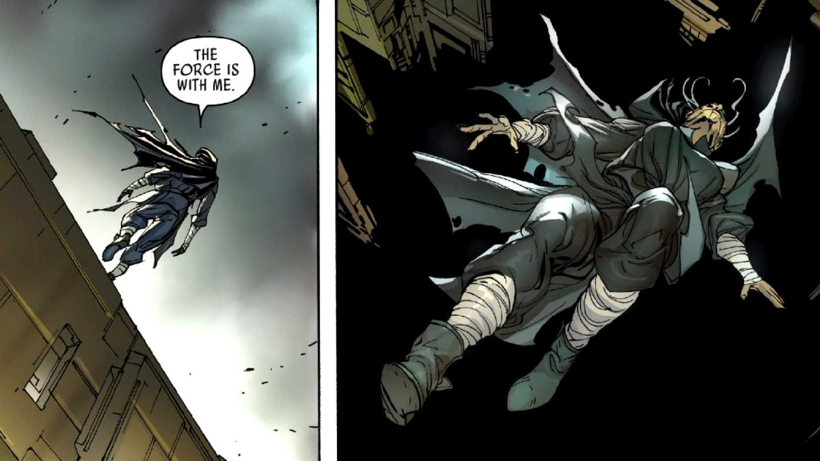 Jocasta Nu dies falling from a great height in Star Wars