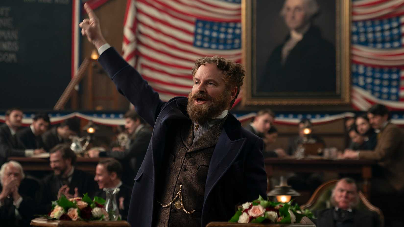 Shea Whigham as Roscoe Conkling in episode 101 of Death By Lightning