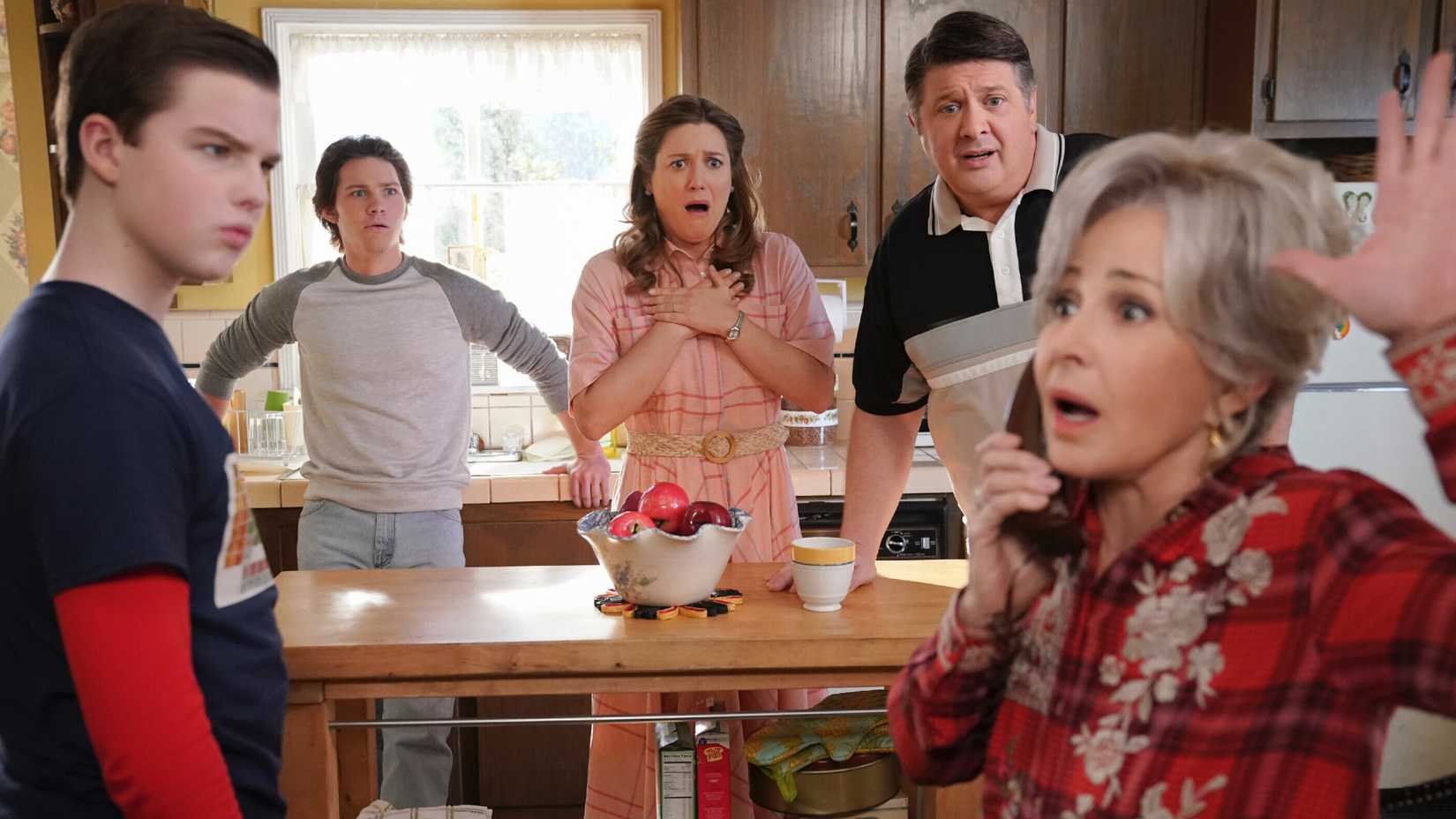 Sheldon Georgie, Mary, George, and Meemaw in Young Sheldon