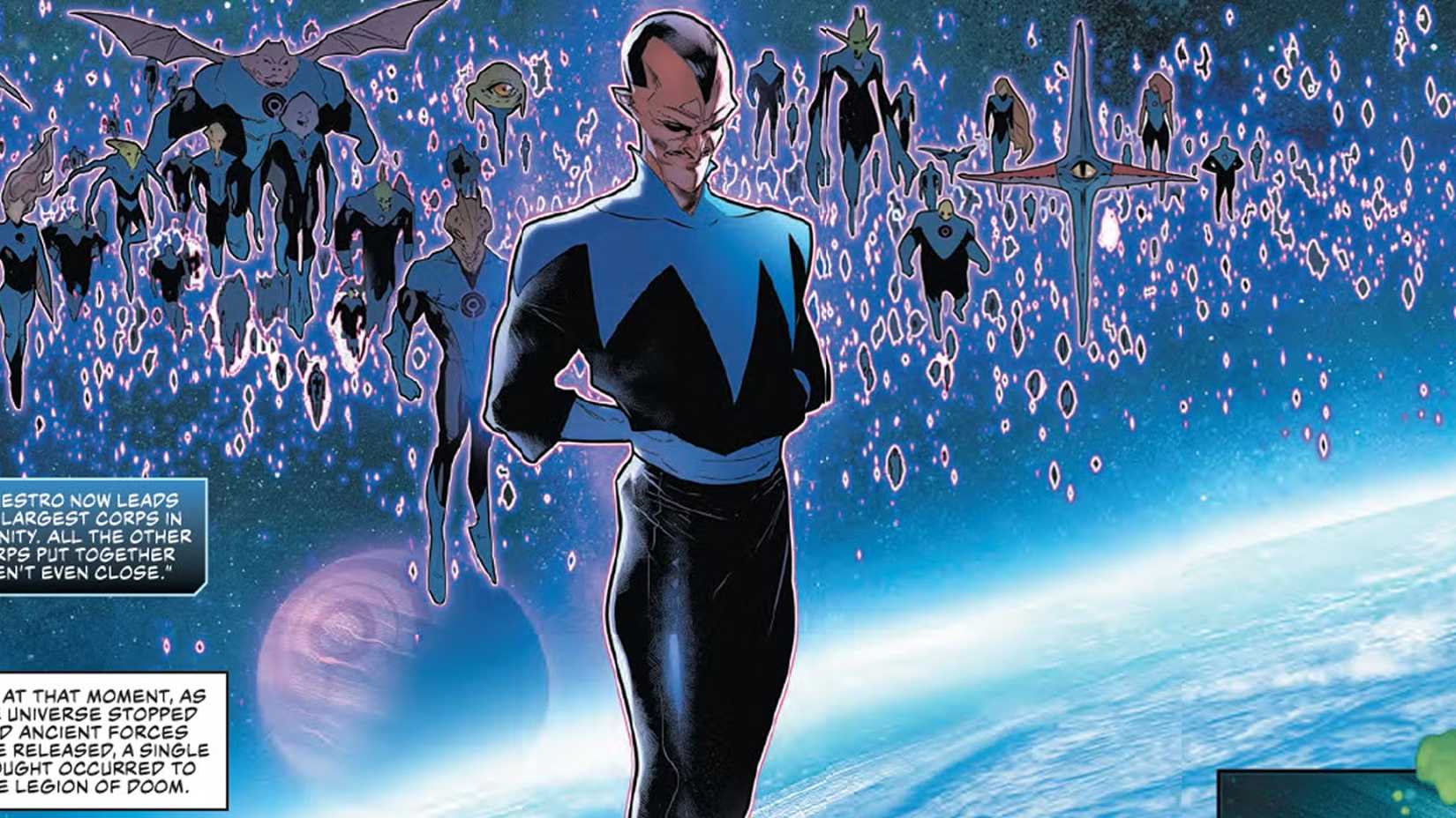 Sinestro Leading The Ultraviolet Corps in Justice League #4