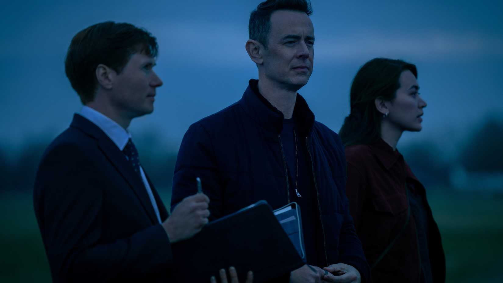 A man, Colin Hanks and Jessica Henwick in Silo season 3