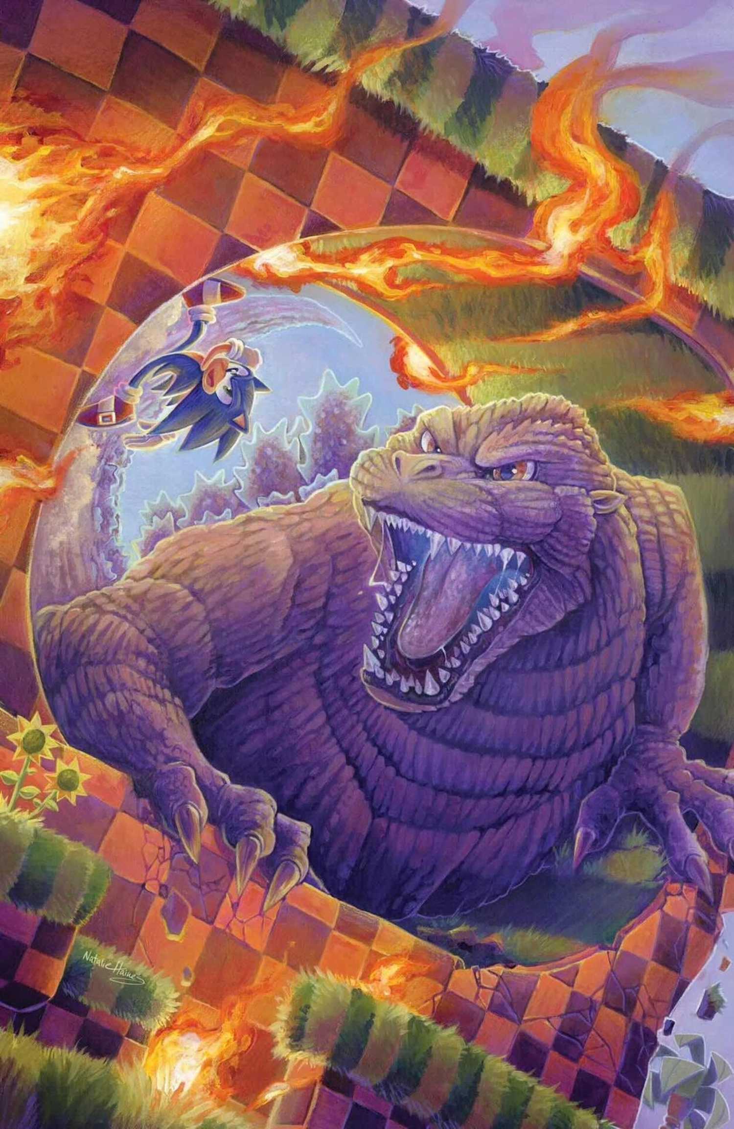 Sonic the Hedgehog x Godzilla #1 SDCC 2026 Natalie Haines Variant