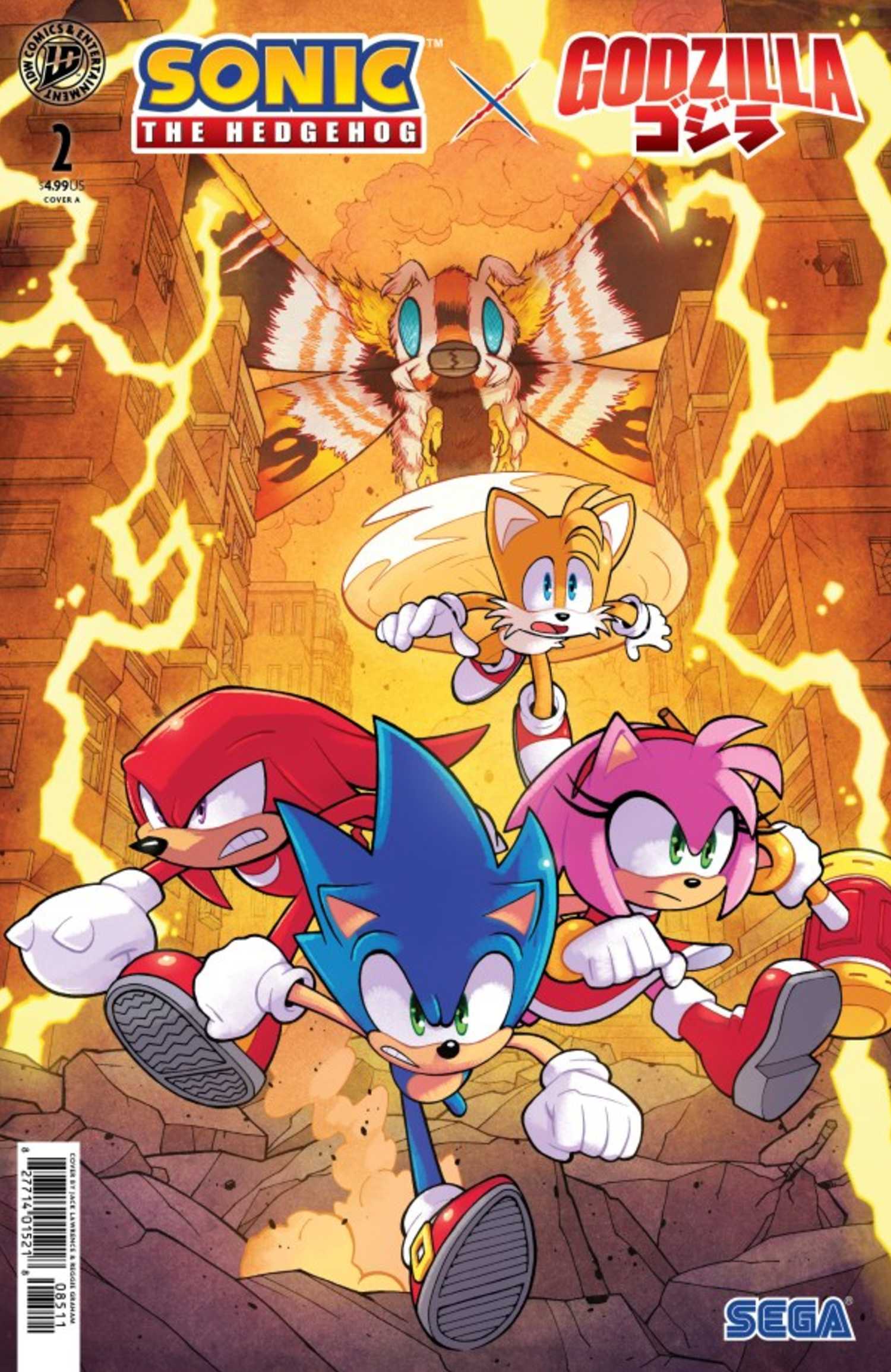 SONIC X GODZILLA COVER SHOWING MOTHRA